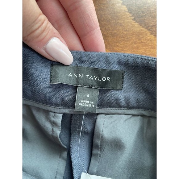 Ann Taylor ANN TAYLOR The Belted Boot Pant In Iron Gray Solid 4 NWT - Picture 4 of 10